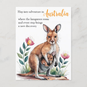 Cartão Postal Mãe Kangaroo