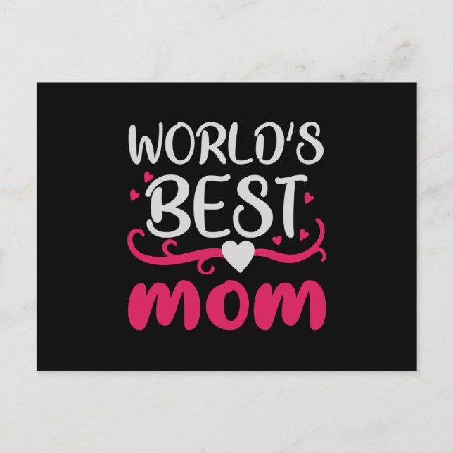 Cartão Postal Mãe - Melhor Mãe do Mundo (Frente)