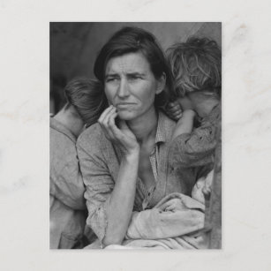 Cartão Postal Mãe migrante de Dorothea Lange, Florence Thompson