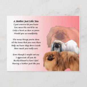 Cartão Postal Mãe Poema - Pekingês