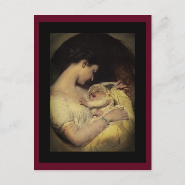 Cartão Postal Mãe segurando bebê (Frente)