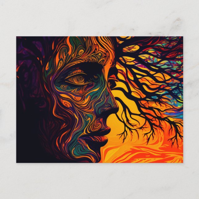 Cartão Postal Mãe Terra como Árvore (Frente)