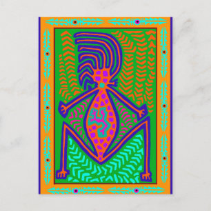 Cartão Postal Mãe Tribal Maori do Mundo