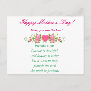 Cartão Postal Mãe, você é o melhor!