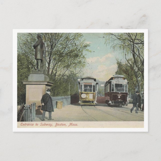 Cartão Postal Mães de Boston, entrada no metrô 1906 (Frente)