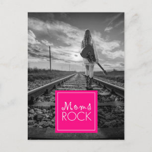 Cartão Postal mães ROCK GUITARIST WALKING TRACKS