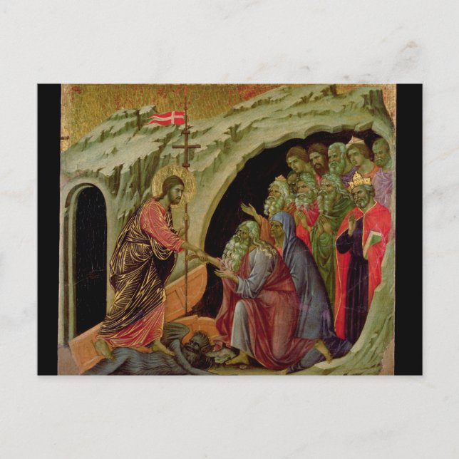 Cartão Postal Maesta: Descida para Limbo, 1308-11 (Frente)