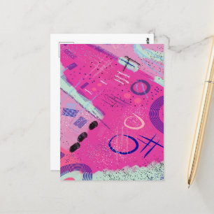 Cartão Postal Magenta Joy