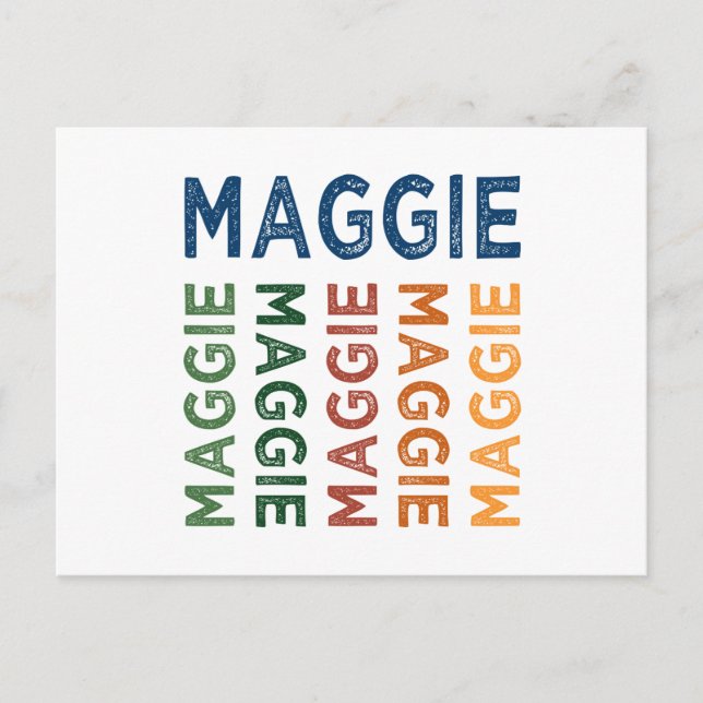 Cartão Postal Maggie Cute Colorful (Frente)
