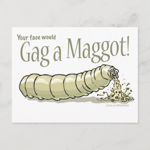 Cartão Postal maggot_gag_zazzle
