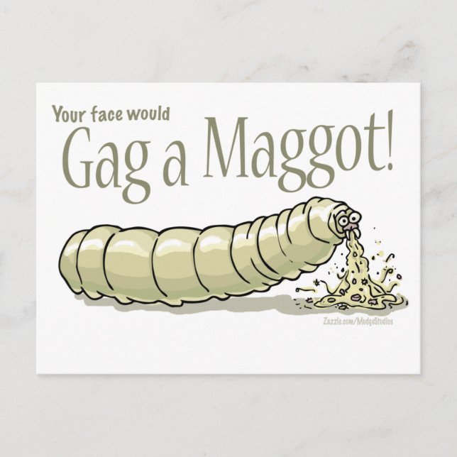 Cartão Postal maggot_gag_zazzle (Frente)
