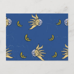 Cartão Postal Magia Celestial Azul Céu Whimsigoth