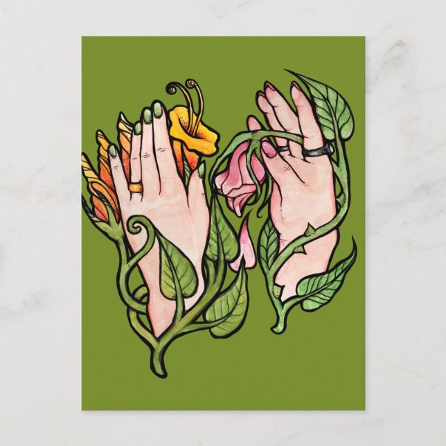 Cartão Postal Magia da Bruxa Verde (Frente)