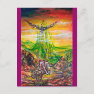 CARTÃO POSTAL MAGIC DUEL ENTRE BRADAMANT E NEGROMANCER