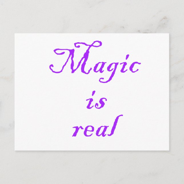 Cartão Postal Magic é Real Cartaz (Frente)