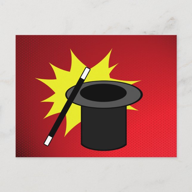 Cartão Postal Magic Me/ Chapéu de Mágico (Frente)