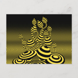 Cartão postal Magic Mushroom design óptico geométr