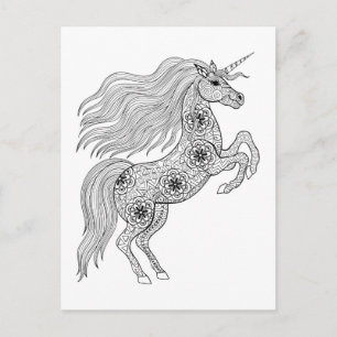 Cartão Postal Magic Unicorn inspirado