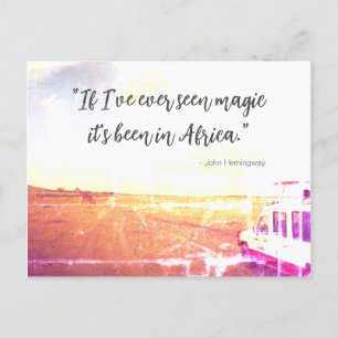 Cartão Postal Mágica na África - Placa de Mouse de Impressão de 