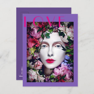 Cartão Postal Magickal Flower Deusa Lavanda Roxo