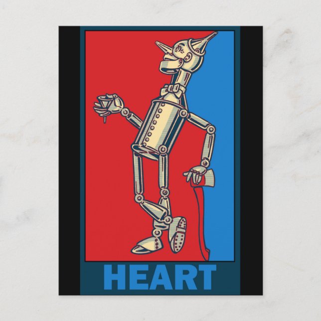 Cartão Postal Mágico de Denslow de Oz: Coração (Frente)