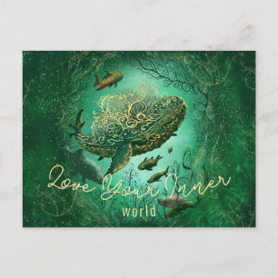 Cartão Postal Mágico mundo subaquático personalizável
