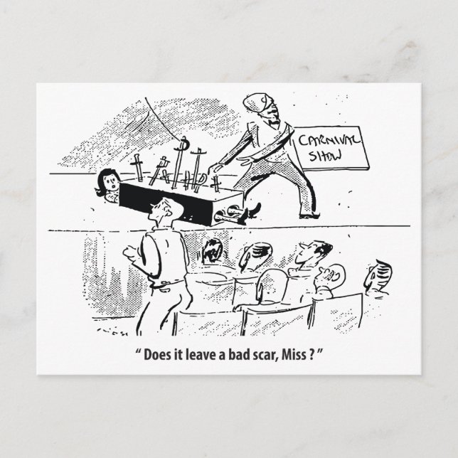 Cartão Postal Mágico na cena, humor, venenosa (Frente)