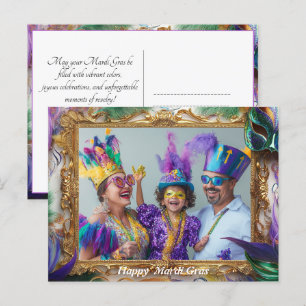 Cartão postal mágico para Mardi Gras personalizado