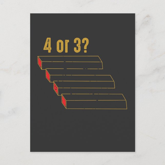 Cartão Postal Mágicos de geometria de ilusão óptica (Frente)