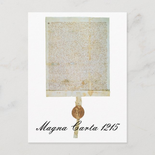 Cartão Postal Magna Carta Libertatum - 1215 (Frente)