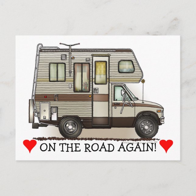 Cartão Postal Magnets RV Camper ClasseC (Frente)