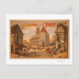 Cartão Postal Magnífico Novo Cartaz de Faust Nurembergue Alemanh