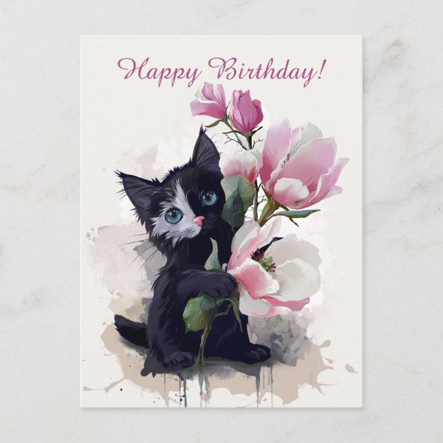 Cartão Postal Magnolias florescem (Frente)