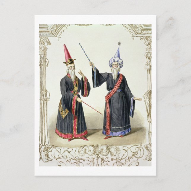 Cartão Postal Magos no Carnaval de Berlim, 1836 (cor) (Frente)