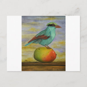 Cartão Postal Magpie Em Uma Manga