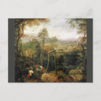 Magpie sobre a forca por Pieter Bruegel