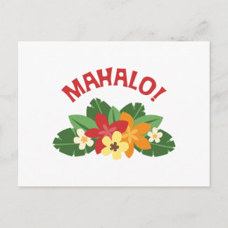 Cartão Postal Mahalo Flowers