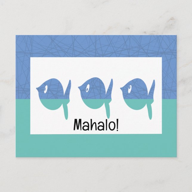 Cartão Postal Mahalo Obrigado (Frente)