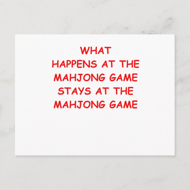 Cartão Postal mahjong (Frente)