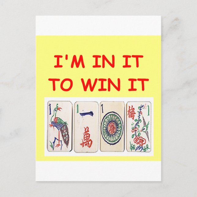 Cartão Postal mahjong (Frente)