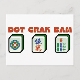 Cartão Postal Mahjong Dot Crak Bam