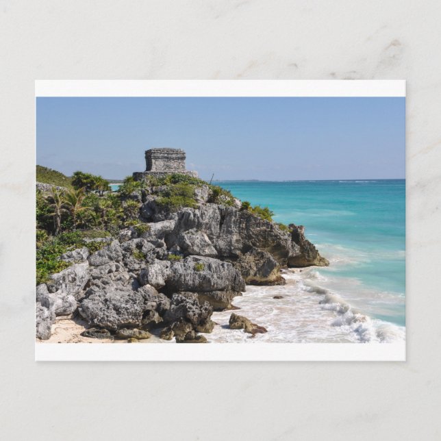 Cartão Postal Maias Ruínas em Tulum México (Frente)