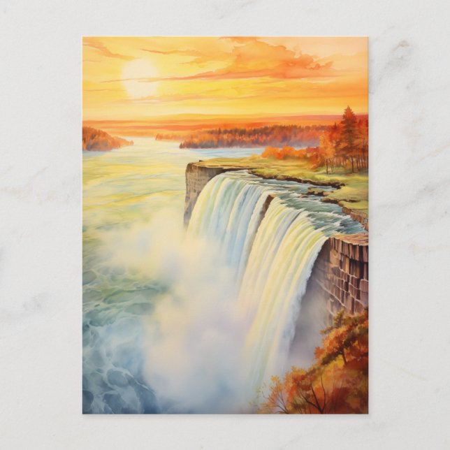 Cartão Postal Maiestoso Niágara Cai #11 (Frente)