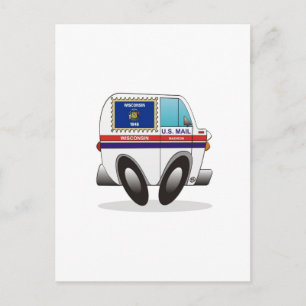 Cartão Postal Mail Truck WISCONSIN