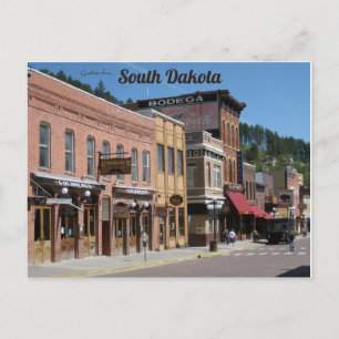 Cartão Postal Main Street Deadwood Dakota do Sul