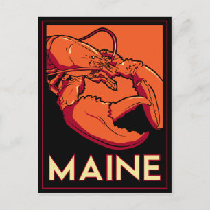 Cartão Postal Maine Art Deco Poster de viagens