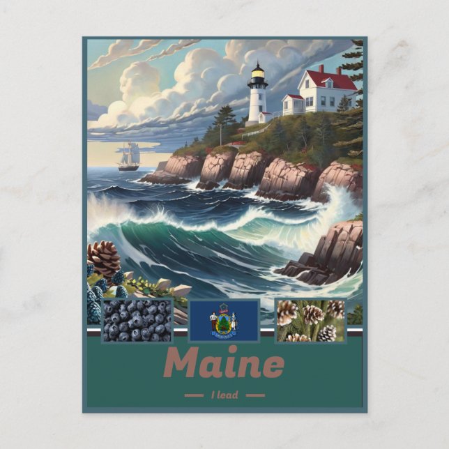 Cartão Postal Maine Coastal Surreal Beauty (Frente)