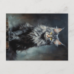 Cartão Postal Maine Coon cat
