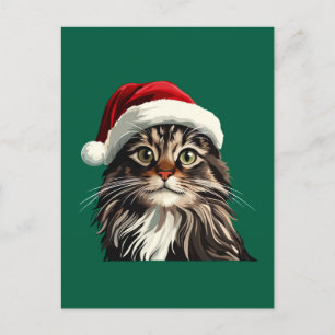 Cartão Postal Maine coon, NATAL, gatinho, presentes de gatinho