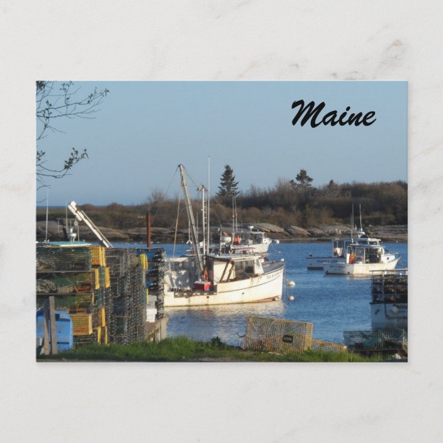 Cartão Postal Maine Harbour (Frente)